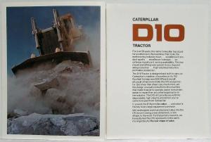 1977-1980 Caterpillar D10 Track-Type Tractor New Shape of Value Sales Brochure