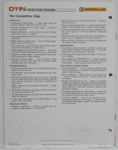 1987 Caterpillar D11N Track-Type Tractor Sales Brochure