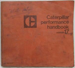 1987 Caterpillar Performance Handbook Edition 17
