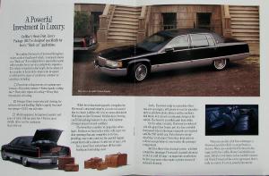 1993 94 Cadillac Limousine Coachbuilder Pkg Sales Brochure Oversized Original