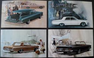 1963 Dodge 330 440 Polara 500 Mopar Post Cards  Set of 4 NOS