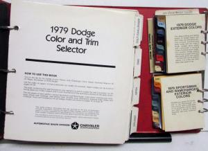 1979 Dodge Color & Trim Selector Ramcharger Challenger Magnum ST Regis Aspen