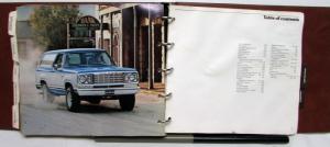 1977 Dodge Data Book Charger SE Ramcharger Royal Monaco LD Trucks Aspen