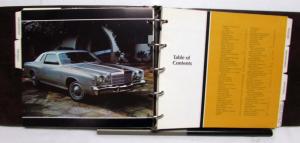 1975 Chrysler Data Book Cordoba Newport NewYorker Imperial LeBaron Town&Country