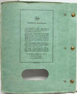 1965-1966 Mack F715LST 2249-58 Model Truck Parts Book - Number 4997