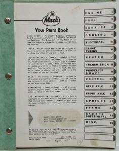 1966 Mack Truck ENDI 711A - Engine Parts Book - Number 5006