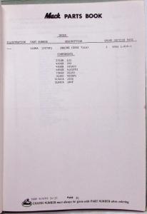 1966 Mack Truck ENDI 711A - Engine Parts Book - Number 5006