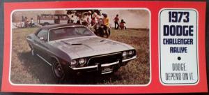 NOS Mopar 1973 Dodge Postcard Challenger Rallye