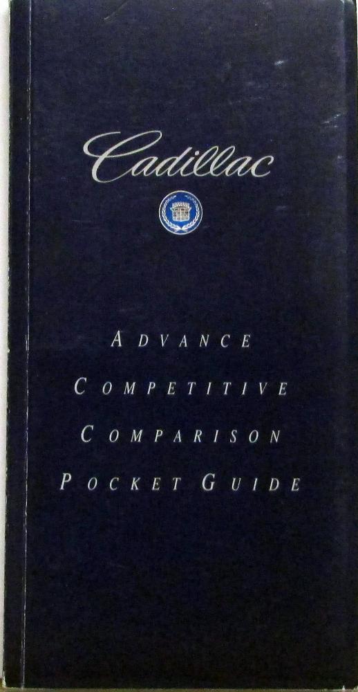 1997 Cadillac Competitive Comparison Pocket Guide Salesman Dealer Item Only