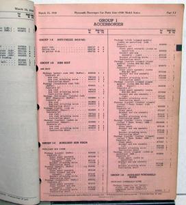 1940 Plymouth Dealer Passenger Car Parts List Book Catalog P9 P10 Models Orig