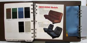 1972 Dodge Car Truck Dealer Album Color & Upholstery Challenger Charger Dart P/U
