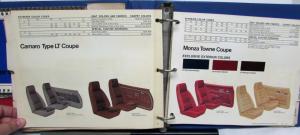 1975 Chevrolet Color Fabric Selector Corvette Camaro Laguna MonteCarlo BelAir