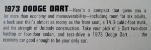 NOS Mopar 1973 Dodge Post Cards Polara Coronet Dart Set of 4