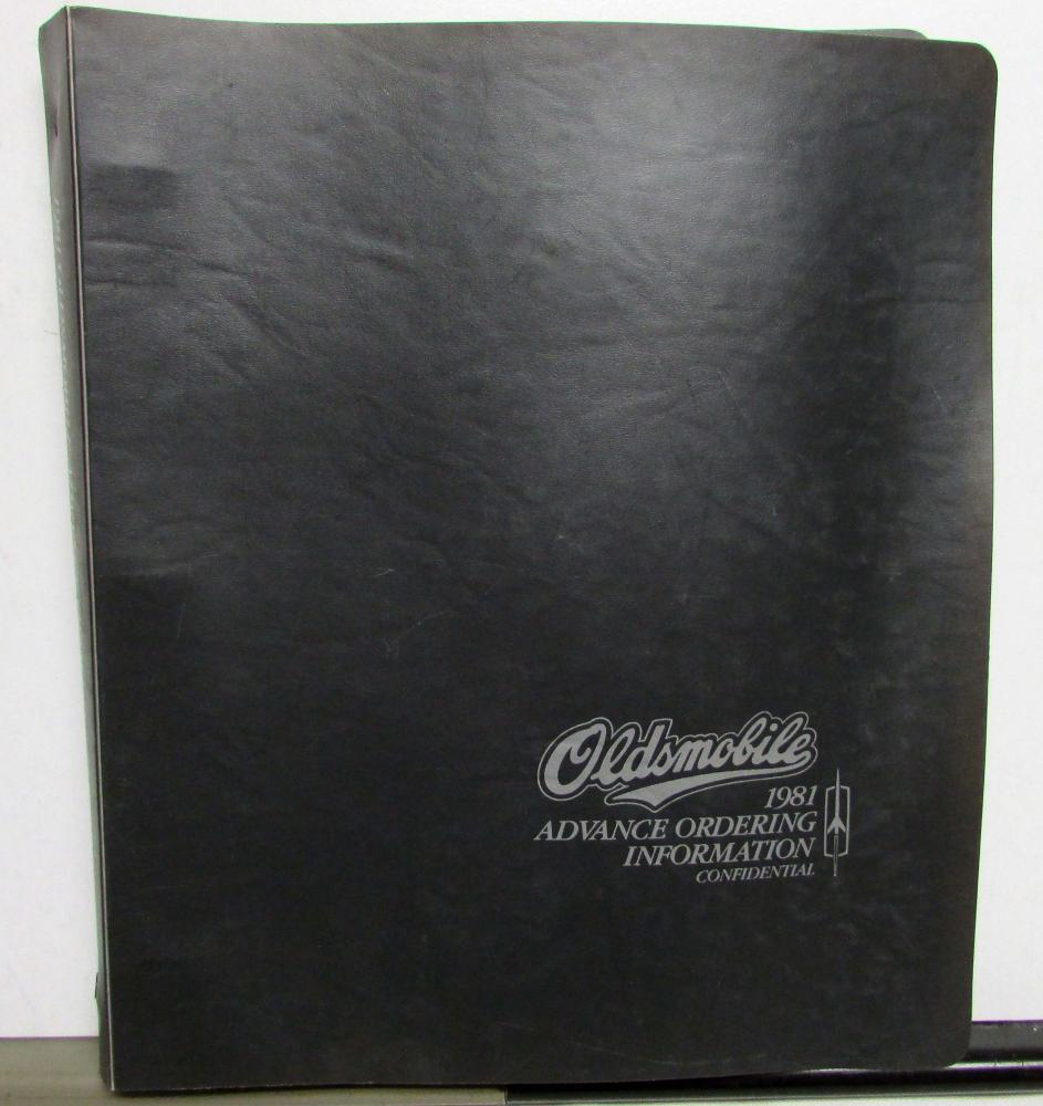1981 Oldsmobile Advance Ordering Info Toronado 98 Custom Cruiser Cutlass Omega