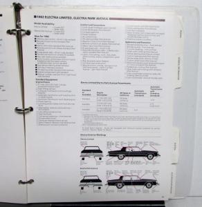 1982 Buick Advance Information Regal LeSabre Riviera Century Electra Skylark