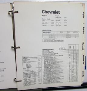 1975 Chevrolet Dealer Fleet Buyers Guide Chevelle Camaro Nova Blazer Pickup