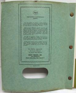 1955 Mack H6OST Model Truck Parts Book - Number 2285