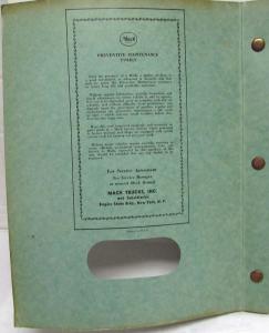 1954 Mack H6OT Model Truck Parts Book - Number 2250