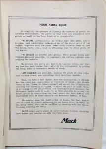 1956 Mack H62T Model Truck Parts Book - Number 2346