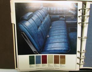 1973 Oldsmobile Colors & Fabrics Toronado Ninety--Eight Delta 88 Royale Cutlass