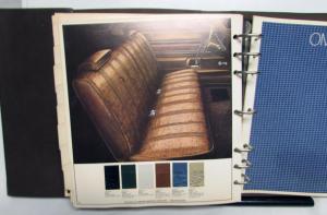 1973 Oldsmobile Colors & Fabrics Toronado Ninety--Eight Delta 88 Royale Cutlass