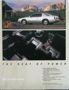 1999 Cadillac Deville Seville Escalade Eldorado Set of 4 Sales Folders Originals