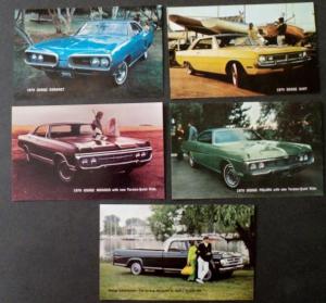 NOS Mopar 1970 Dodge Postcard Dart Monaco Polara Coronet Adventurer PickupTruck