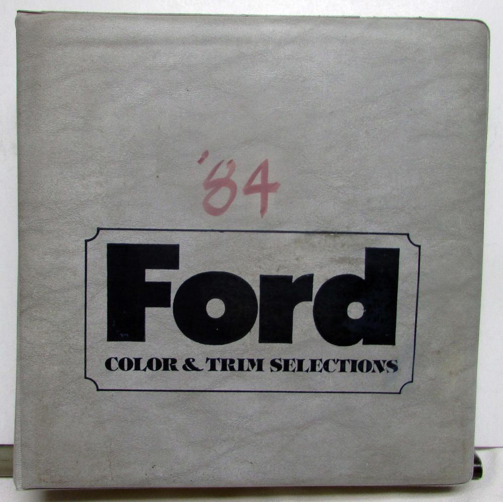 1984 Color & Trim Selections Crown Victoria Thunderbird Mustang Ranger F-Series