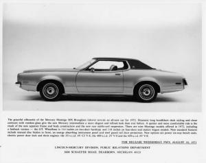 1972 Mercury Montego MX Brougham Press Photo 0159