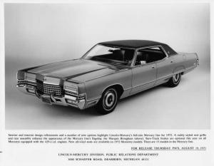 1972 Mercury Marquis Brougham Press Photo 0160