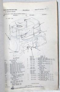 1973-1974 Mack U607T 2473-92 Model Truck Parts Book - Number 3371