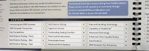 2002 Cadillac Escalade Details Product Info Comparison DEALER ONLY ITEM Original