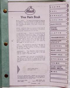 1968-1969 Mack RS773LST 3493 Model Truck Parts Book - Number 7671