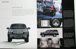 2003 Cadillac XLR CTS Escalade ESV EXT Deville Seville Sales Brochure Original