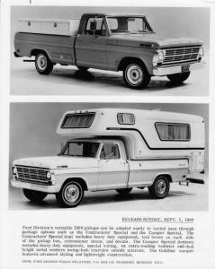 1969 Ford Contractors Special and Camper Special Pickups Press Photo 0398