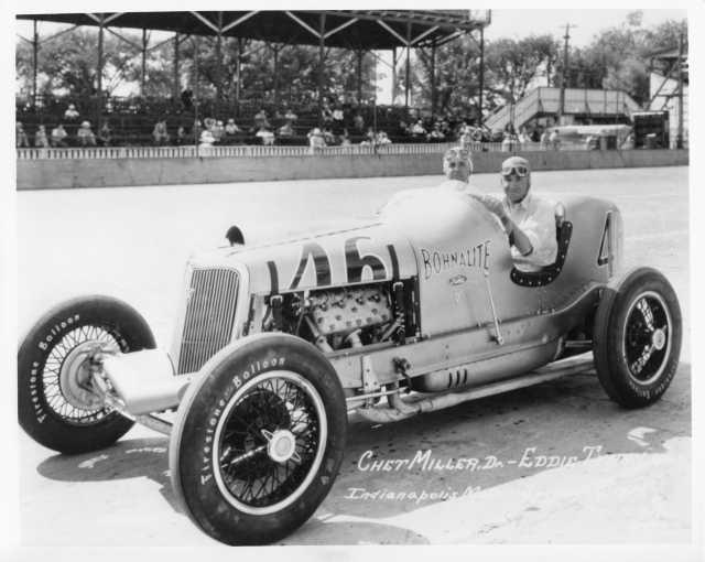 1934 Ford V-8 Sponsored by Bohnalite at Indy 500 Press Photo and Release 0407