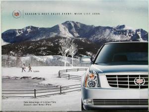 2005 Cadillac Escalads CTS DTS STS SRX XLR Year End Sales Folder Brochure Orig