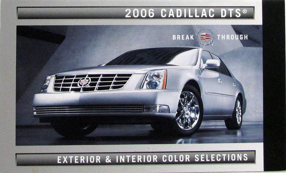 2006 Cadillac DTX Exterior & Interior Color Selections Sales Brochure Folder