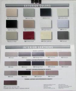 2006 Cadillac DTX Exterior & Interior Color Selections Sales Brochure Folder