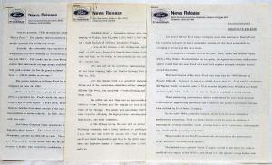 1978 Ford 75th Anniversary News Media Information Press Kit Harry Truman GT 40