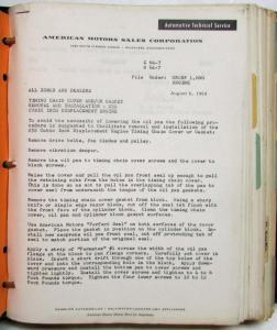 1962-1964 AMC American Motors Company Technical Service Letters