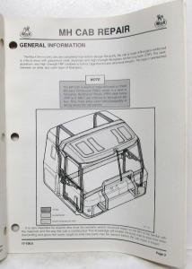 1986 Mack MH Cab Service Shop Repair Master Manual