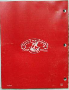 1986 Mack MH Cab Service Shop Repair Master Manual