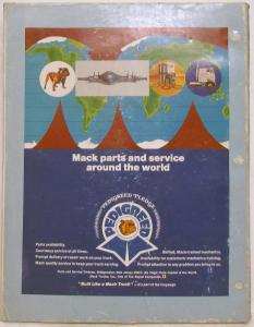 1979 Mack M75ASX 7551-7552 Model Truck Parts Book