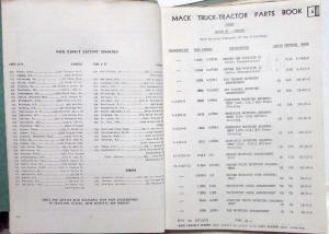 1959 Mack N60P N60T N60LT Model Truck Parts Book - Number 2645