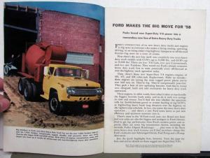 1958 Ford Shop Talk Magazine Heavy Duty Truck Issue Tilt Tandem Conventional
