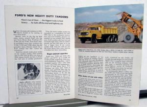 1958 Ford Shop Talk Magazine Heavy Duty Truck Issue Tilt Tandem Conventional