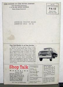 1958 Ford Shop Talk Magazine Heavy Duty Truck Issue Tilt Tandem Conventional