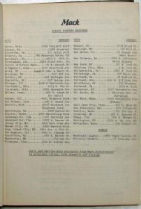 1950 Mack EQT Model Truck with END510 Engine Parts Book - Number 1880