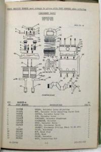 1950 Mack EQT Model Truck with END510 Engine Parts Book - Number 1880